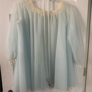 Eve Stillman vintage Elegant Mint Chemise nightgown with Lace Trim size S